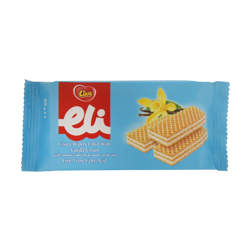 ویفر لینا با طعم وانیلی 40 گرم
